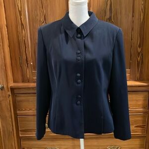 Navy button up dress jacket sz 14